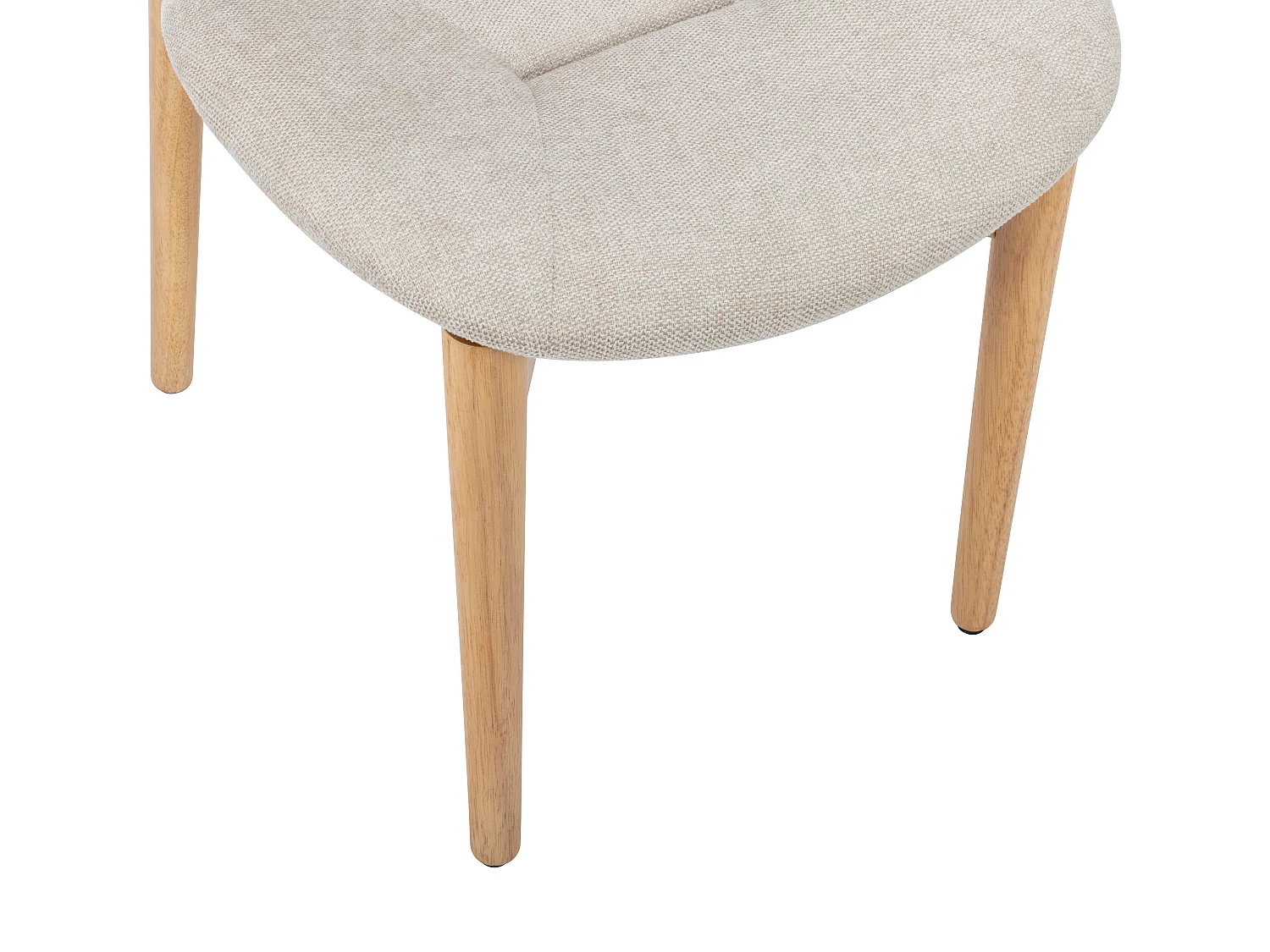 Set van 2 stoelen van stof en heveahout - Beige - ISADIO