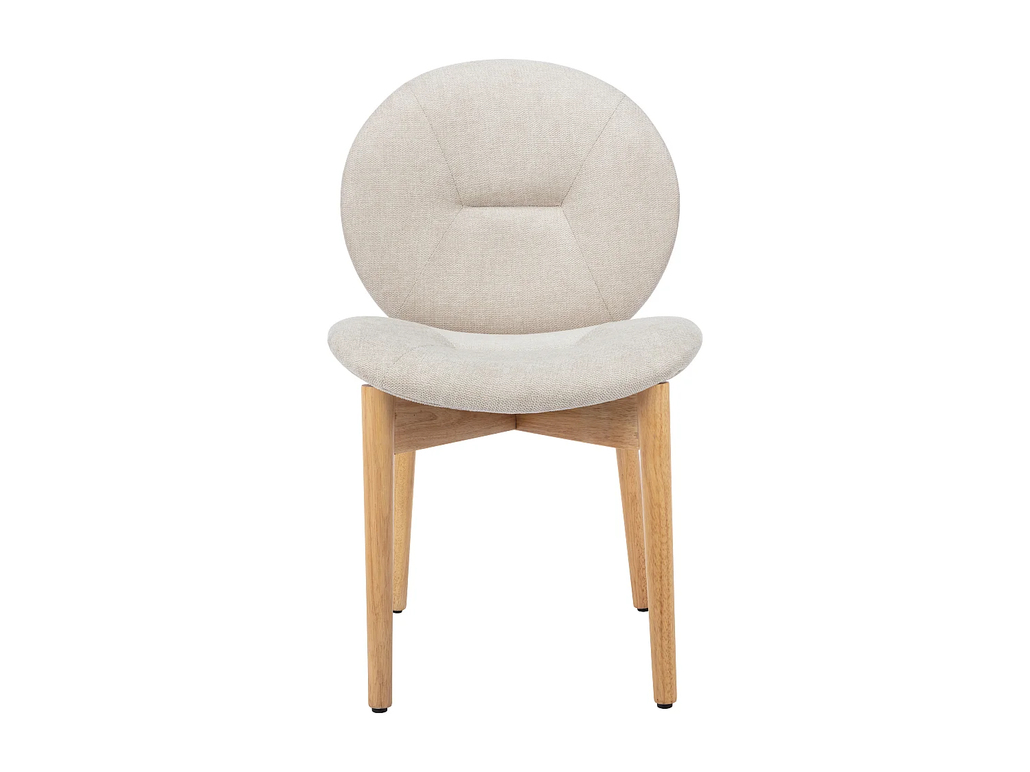 Set med 2 stolar i tyg med tyg och hemlockträ - Beige - ISADIO