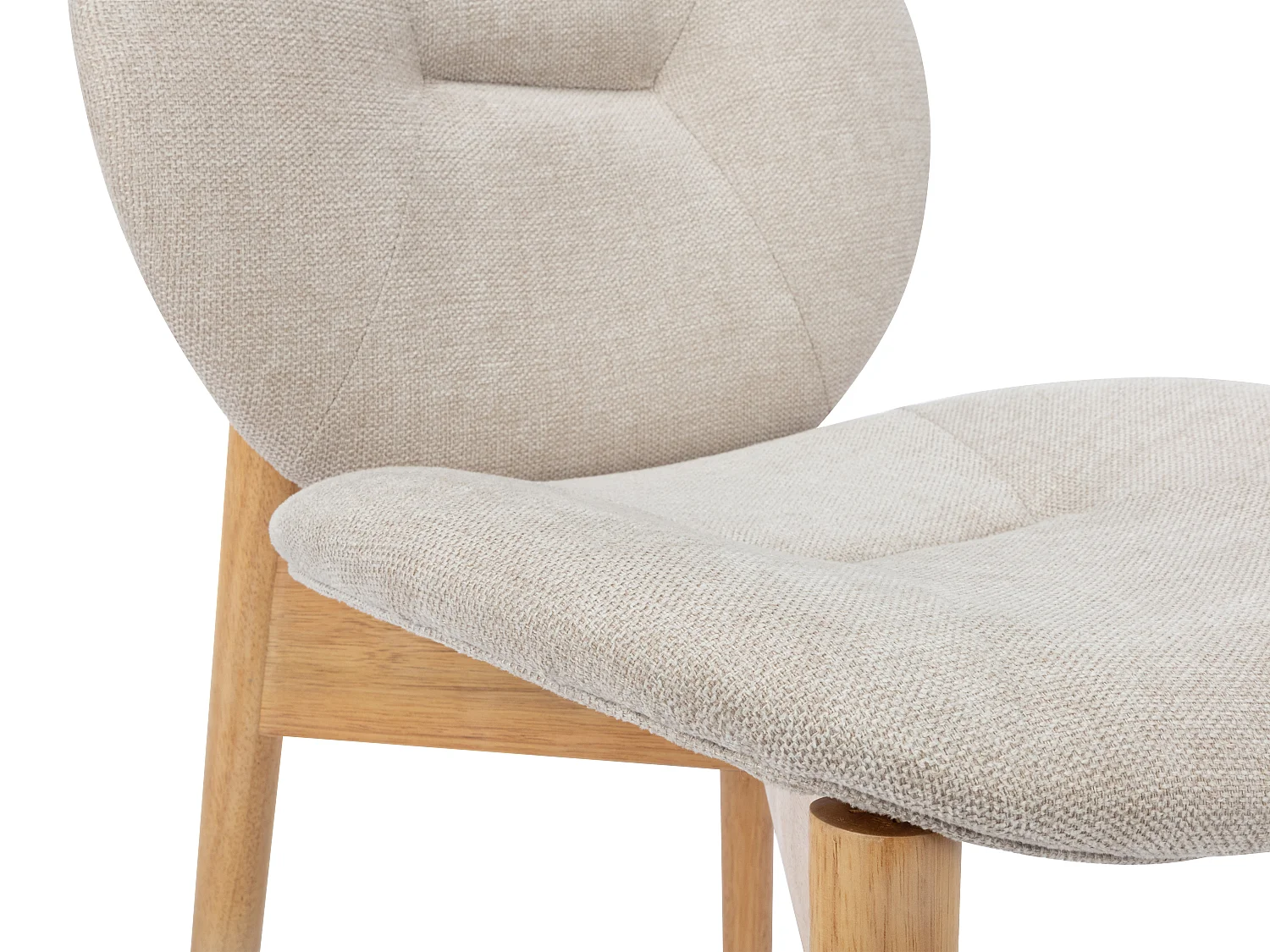 Set med 2 stolar i tyg med tyg och hemlockträ - Beige - ISADIO