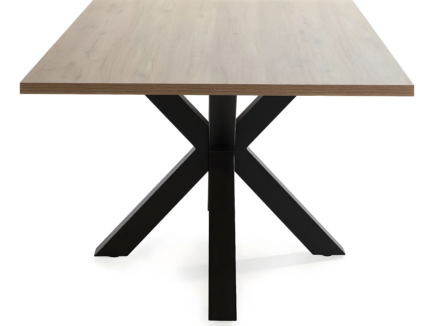 Table à manger rectangulaire effet bois naturel 180 cm - Clara