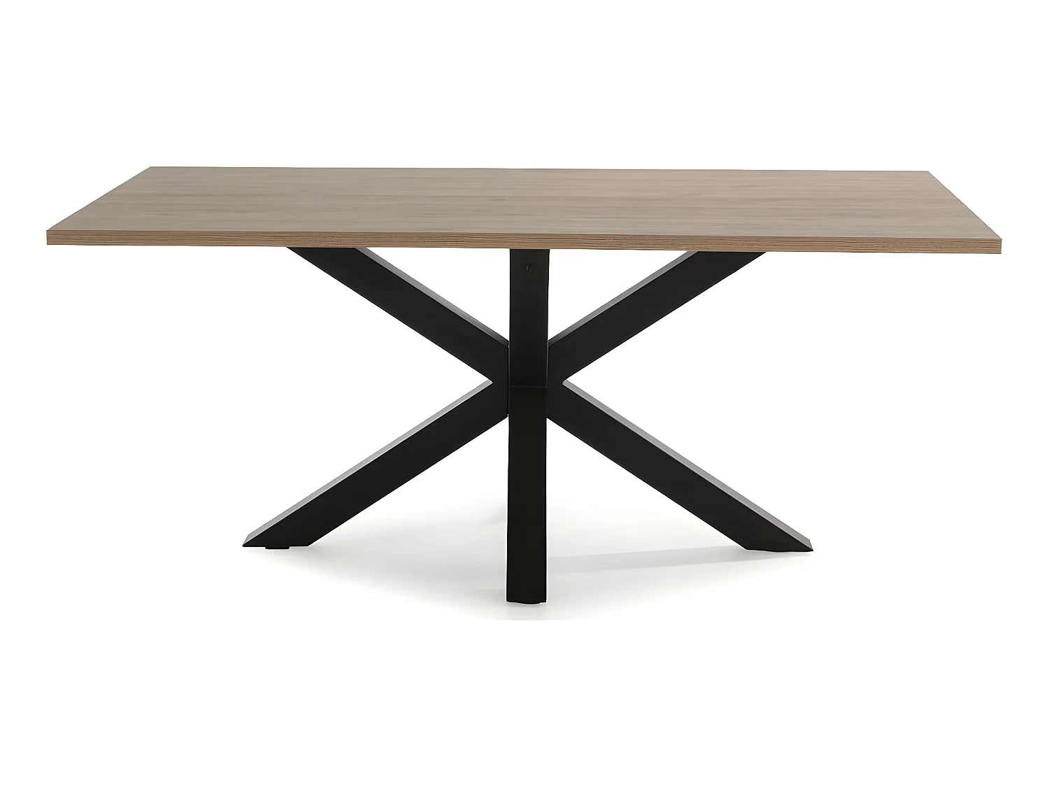 Table à manger rectangulaire effet bois naturel 180 cm - Clara