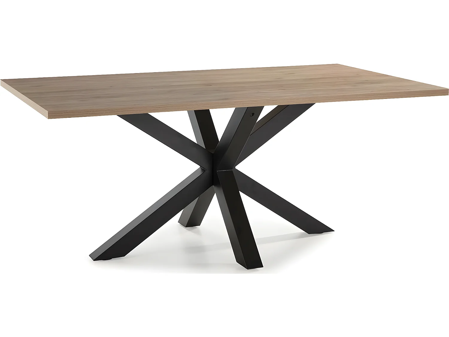 Table à manger rectangulaire effet bois naturel 180 cm - Clara