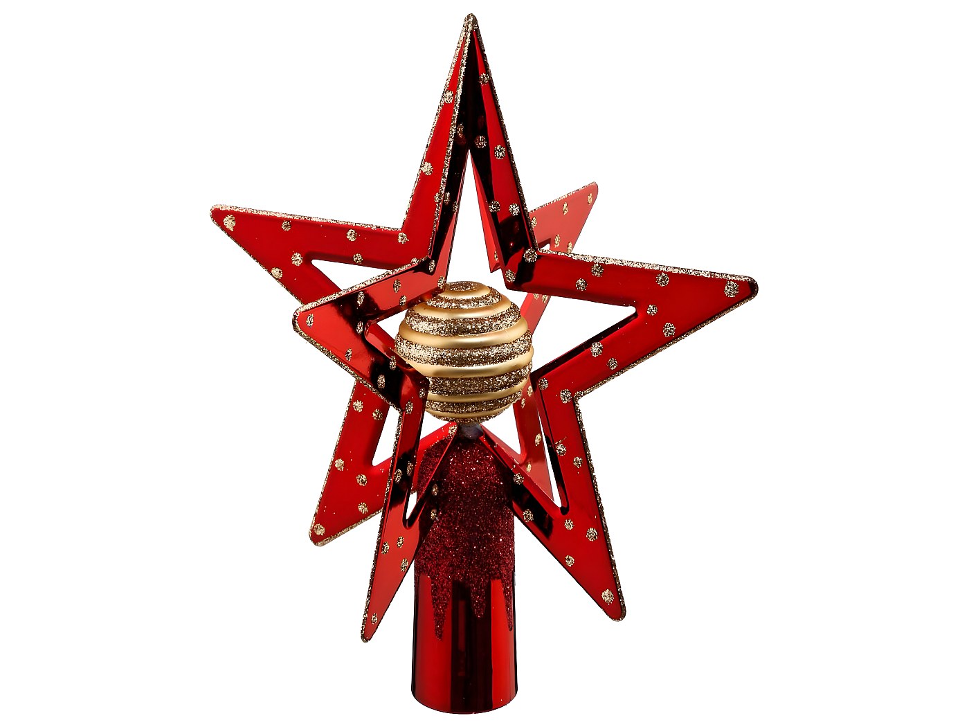 Étoile Pailletée Rouge Pour Sapin De Noël - Darice - 4,25 X 5 Pouces - Décor Scintillant