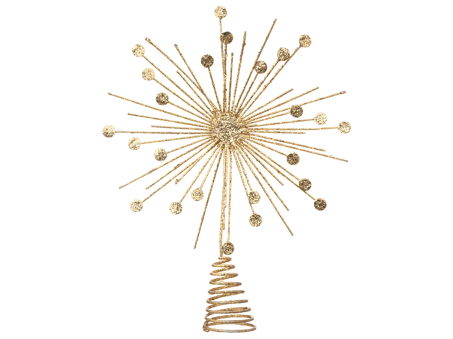 Déco Sapin de Noël Cimier Pastilles dorées pailletées