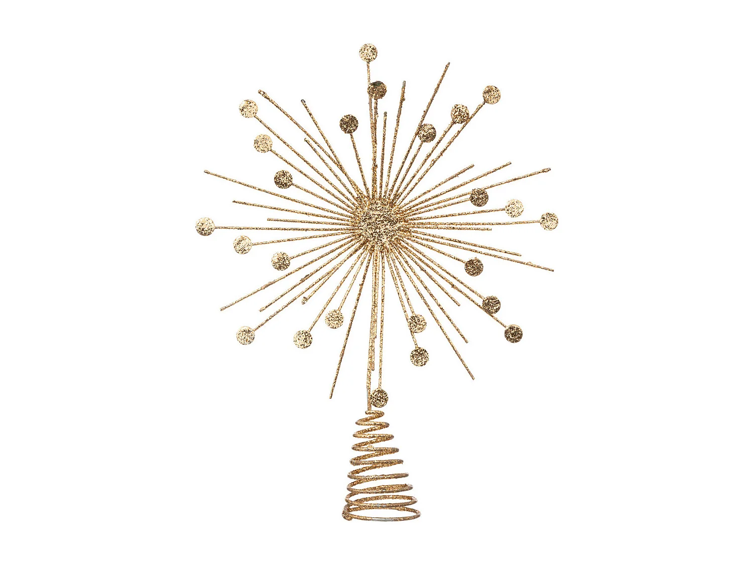 Déco Sapin de Noël Cimier Pastilles dorées pailletées