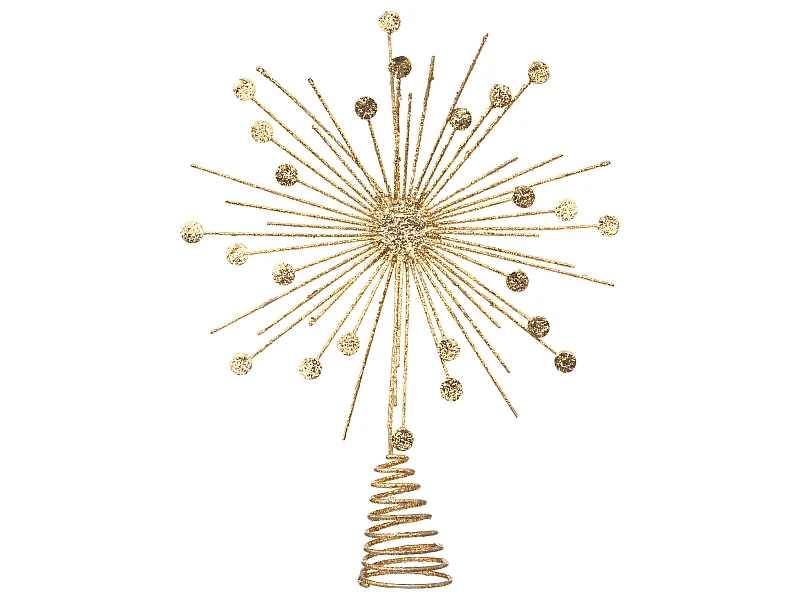 Déco Sapin de Noël Cimier Pastilles dorées pailletées