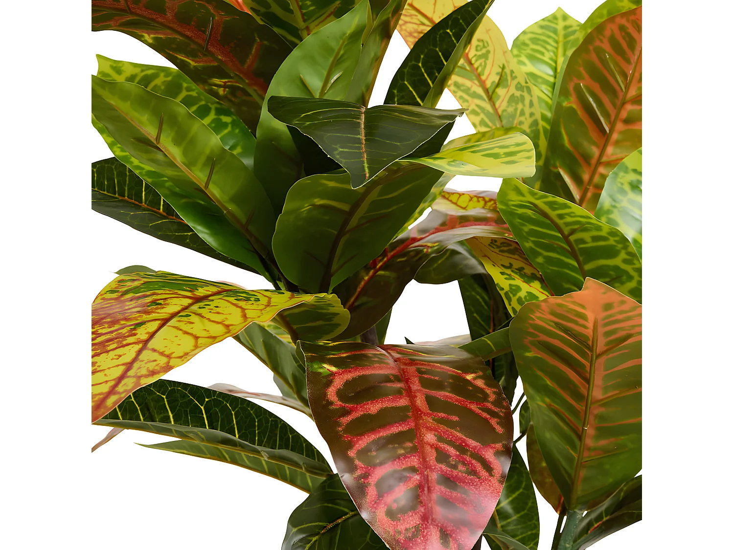 Plante artificielle avec pot - Croton - H. 75 cm