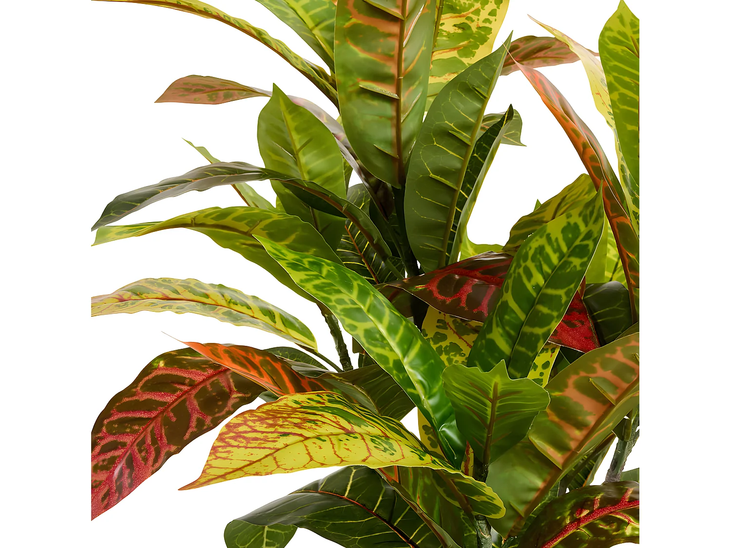 Plante artificielle avec pot - Croton - H. 75 cm