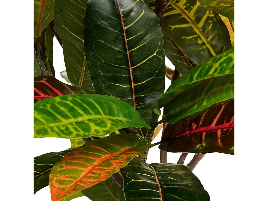 Plante artificielle avec pot - Croton - H. 120 cm