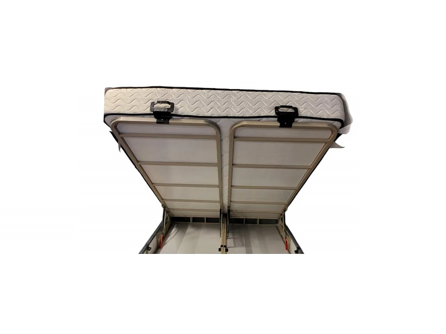 boxspring bed olimpos- 180x200cm- zonder matras- met opbergruimte- grijs