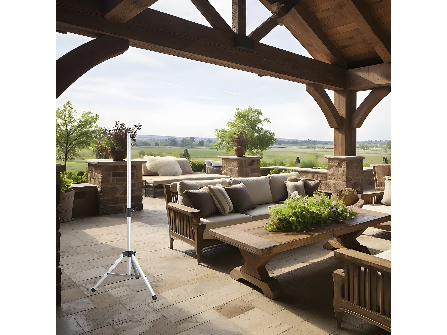 Accesorio Tripode Modelo Austral Para Calefactor Exterior Cuarzo