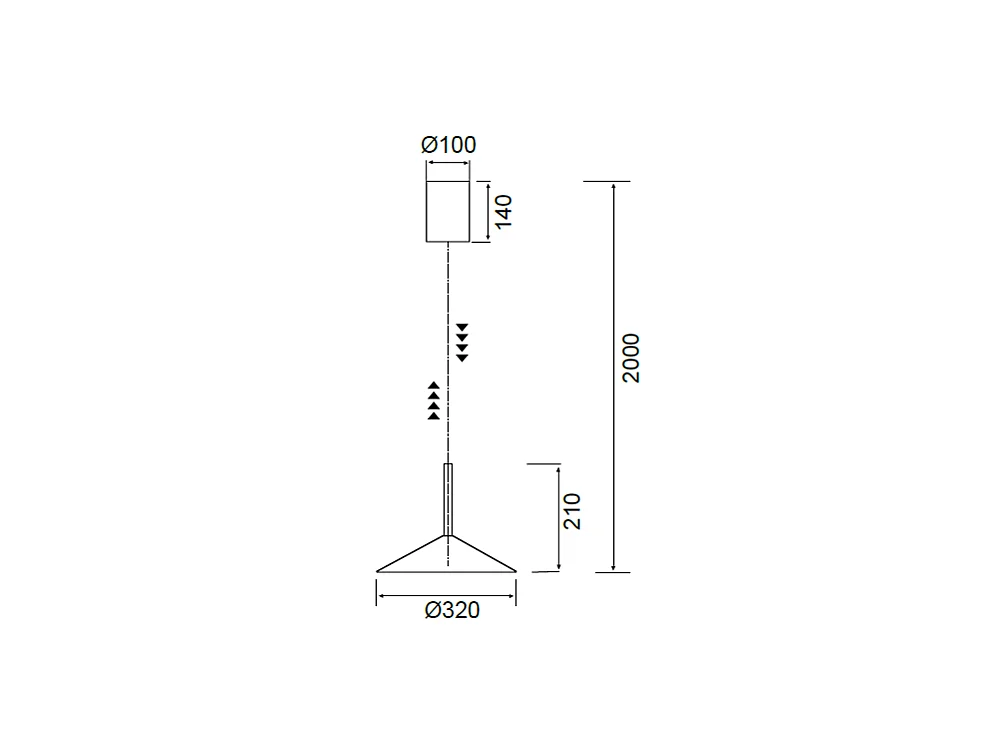 Suspension LED CALICE, Ø32 cm