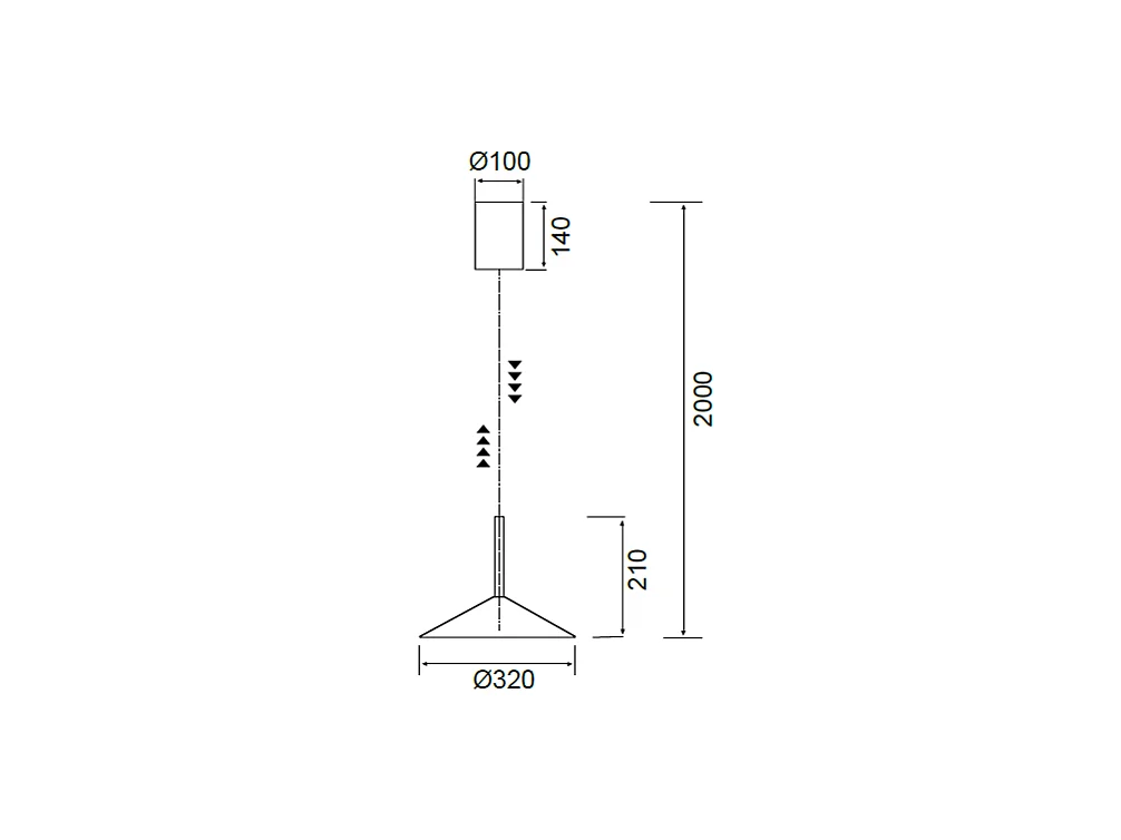 Suspension LED CALICE, Ø32 cm