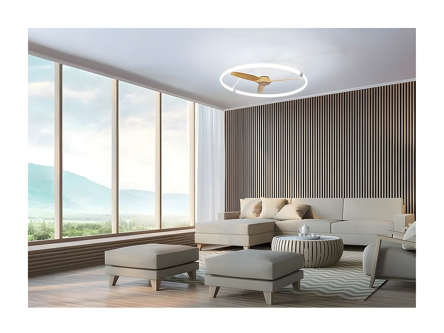 Plafonnier led Ventilateur Nepal 75W