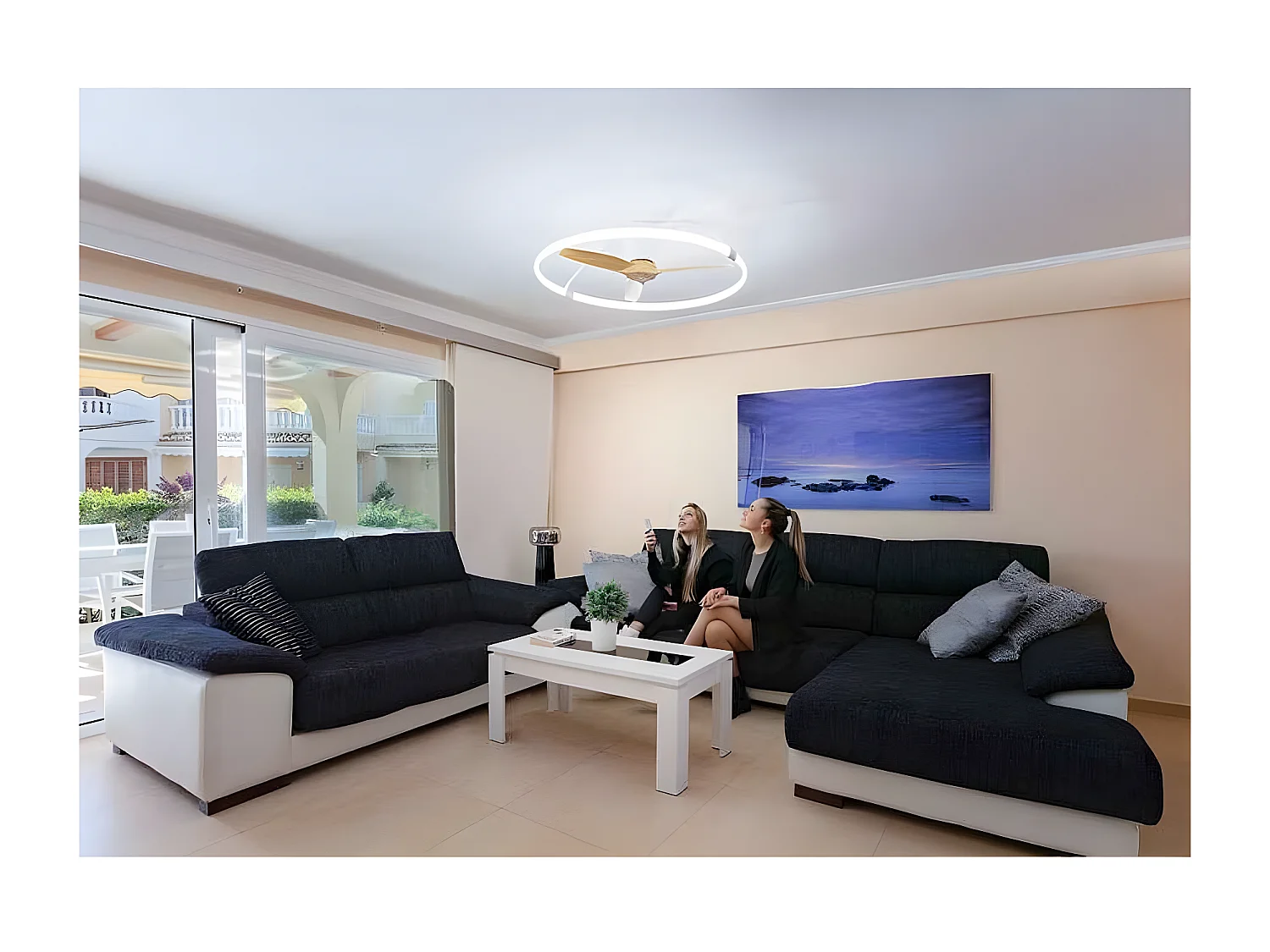 Plafonnier led Ventilateur Nepal 75W