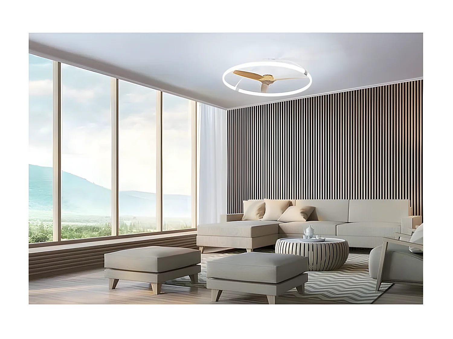 Plafonnier led Ventilateur Nepal 75W