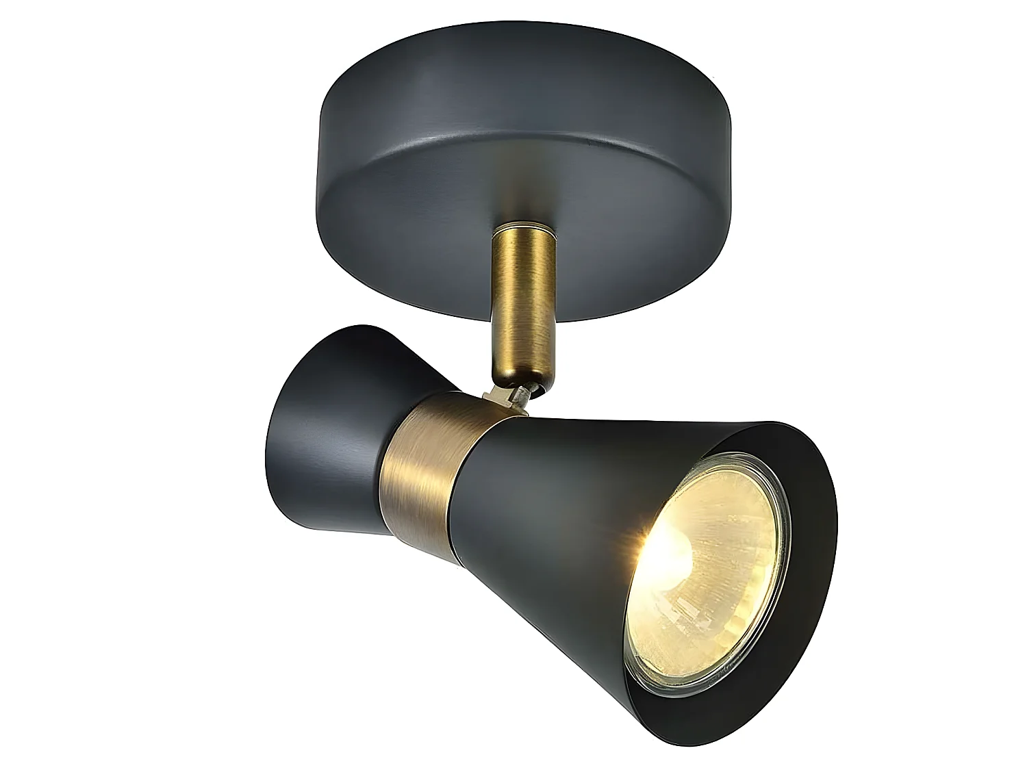 Foco Orienable Modelo Maximo Negro-cuero Para Baño