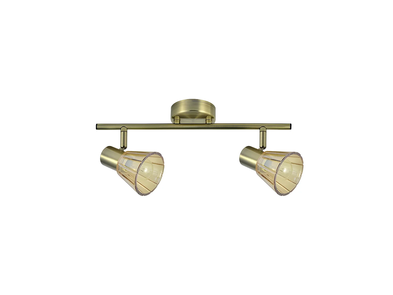 Regleta Dos Focos Tulipa Cristal Ambar Cooper