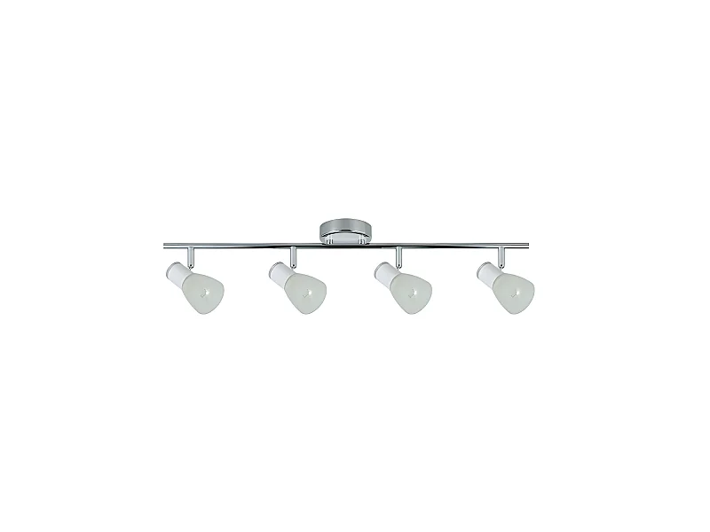Regleta Focos Orientables Modelo Cholo Blanco/cromo