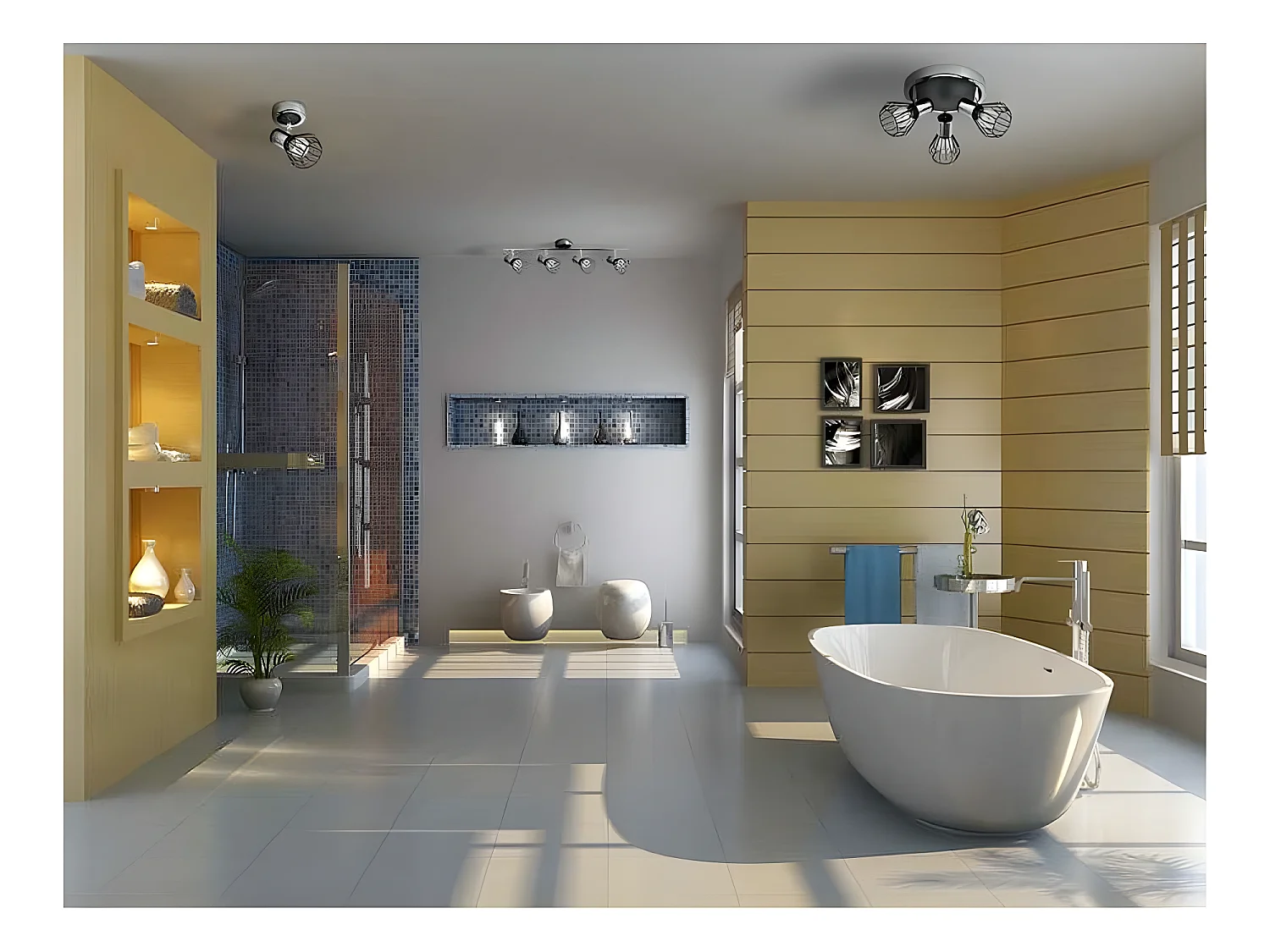 Regleta  De Baño Mateo 2 Focos Cromo/negro