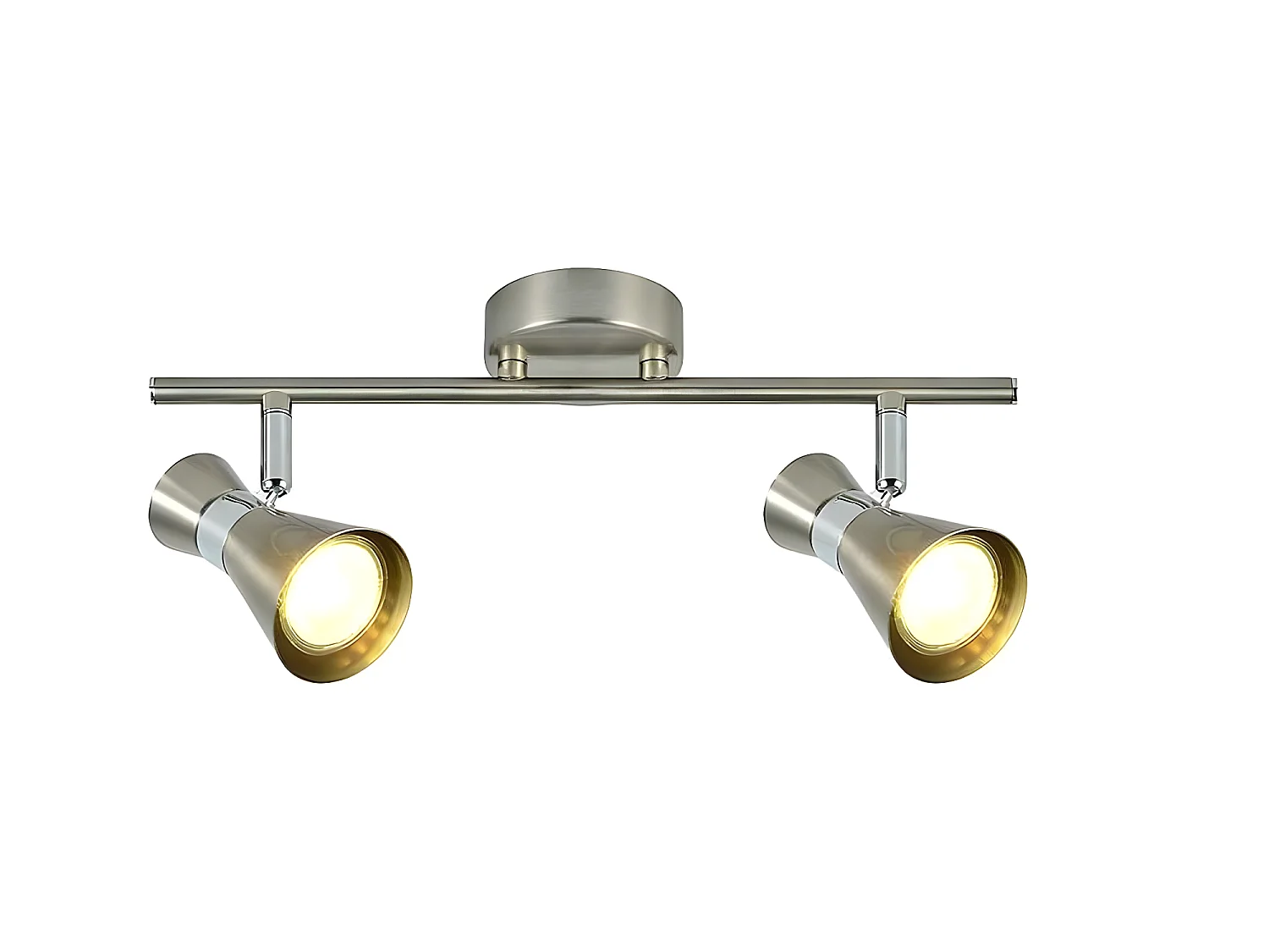 Regleta  Para Baño Maximo 2 Focos Orientables Niquel-cromo