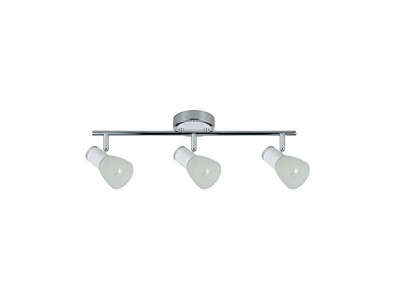 Regleta Cholo Blanco/cromo Con 3 Focos Orientables
