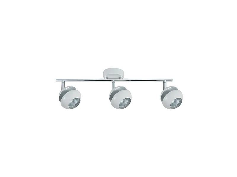 Iluminacion Moderna Para Baño Regleta Beethoven 3 Focos Blanco/plata