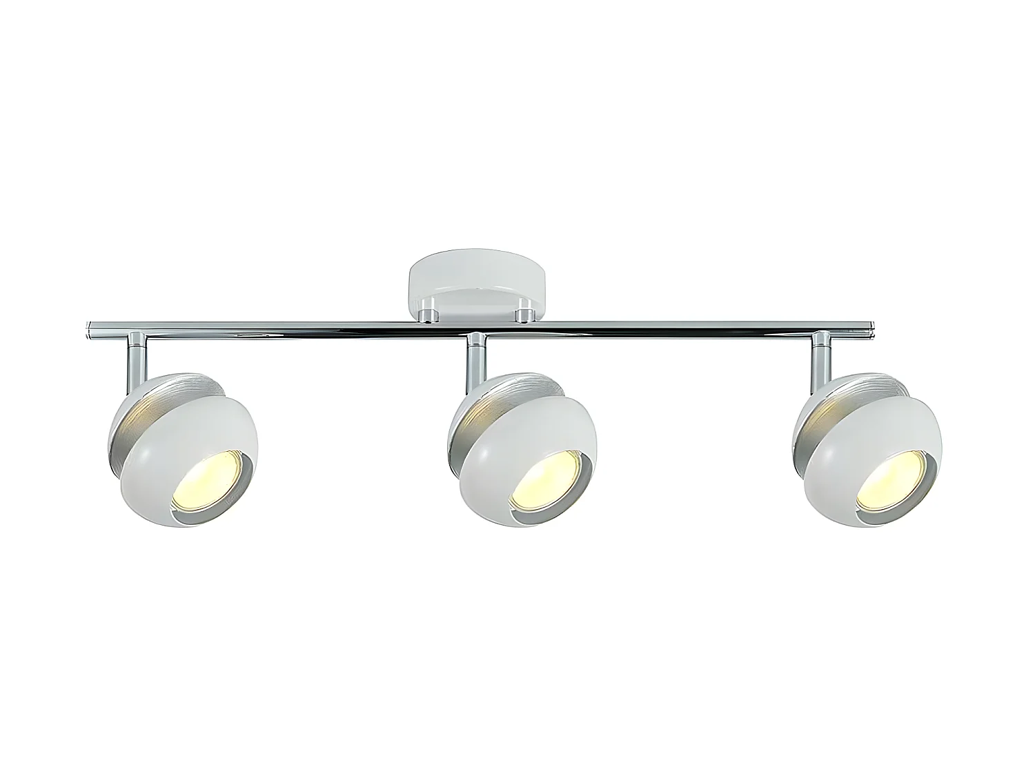 Iluminacion Moderna Para Baño Regleta Beethoven 3 Focos Blanco/plata