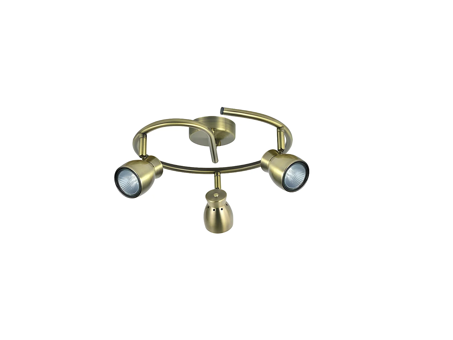 Plafon  3 Focos Articulables Modelo Chacho Cuero Para Baño,