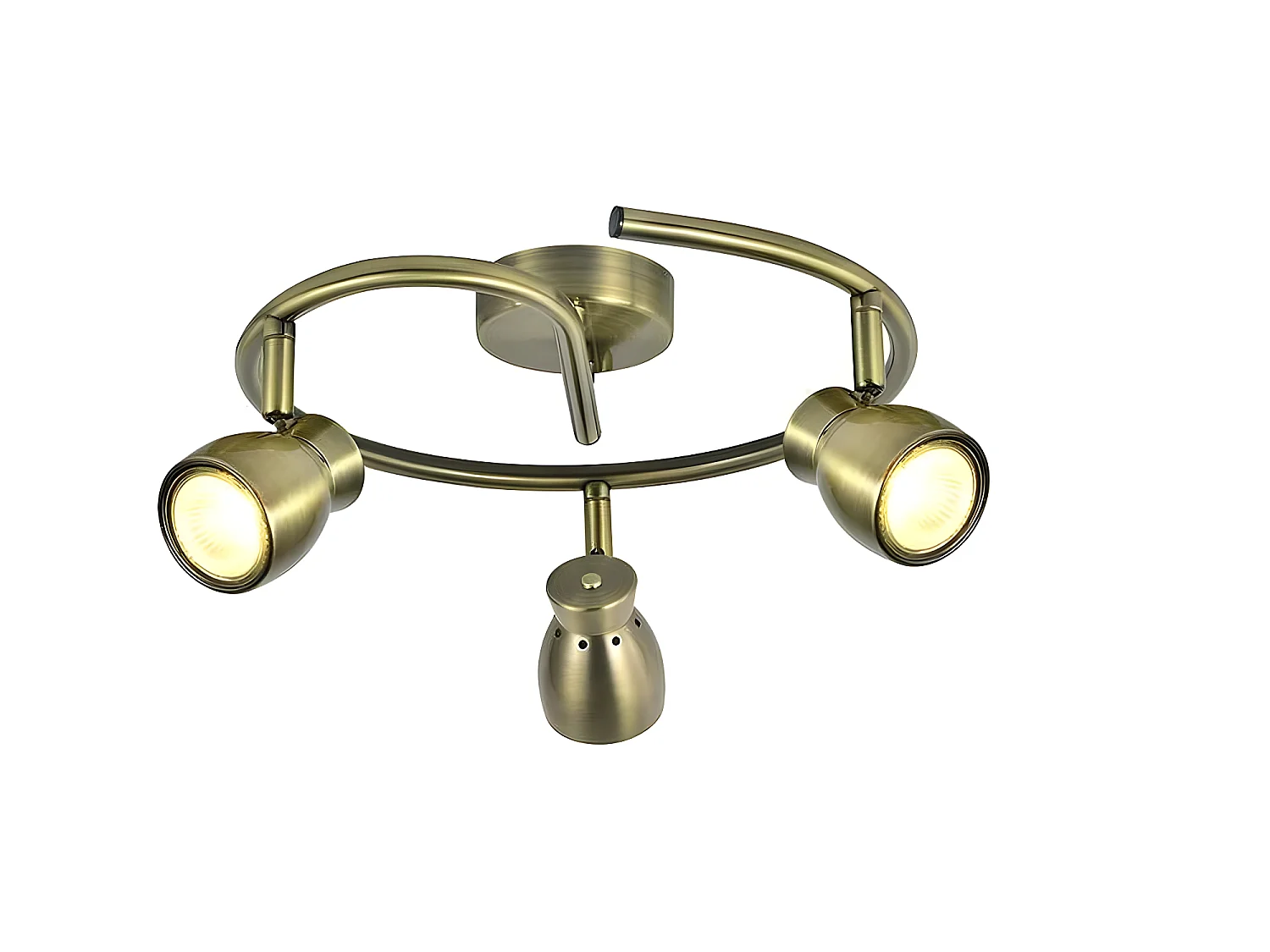 Plafon  3 Focos Articulables Modelo Chacho Cuero Para Baño,