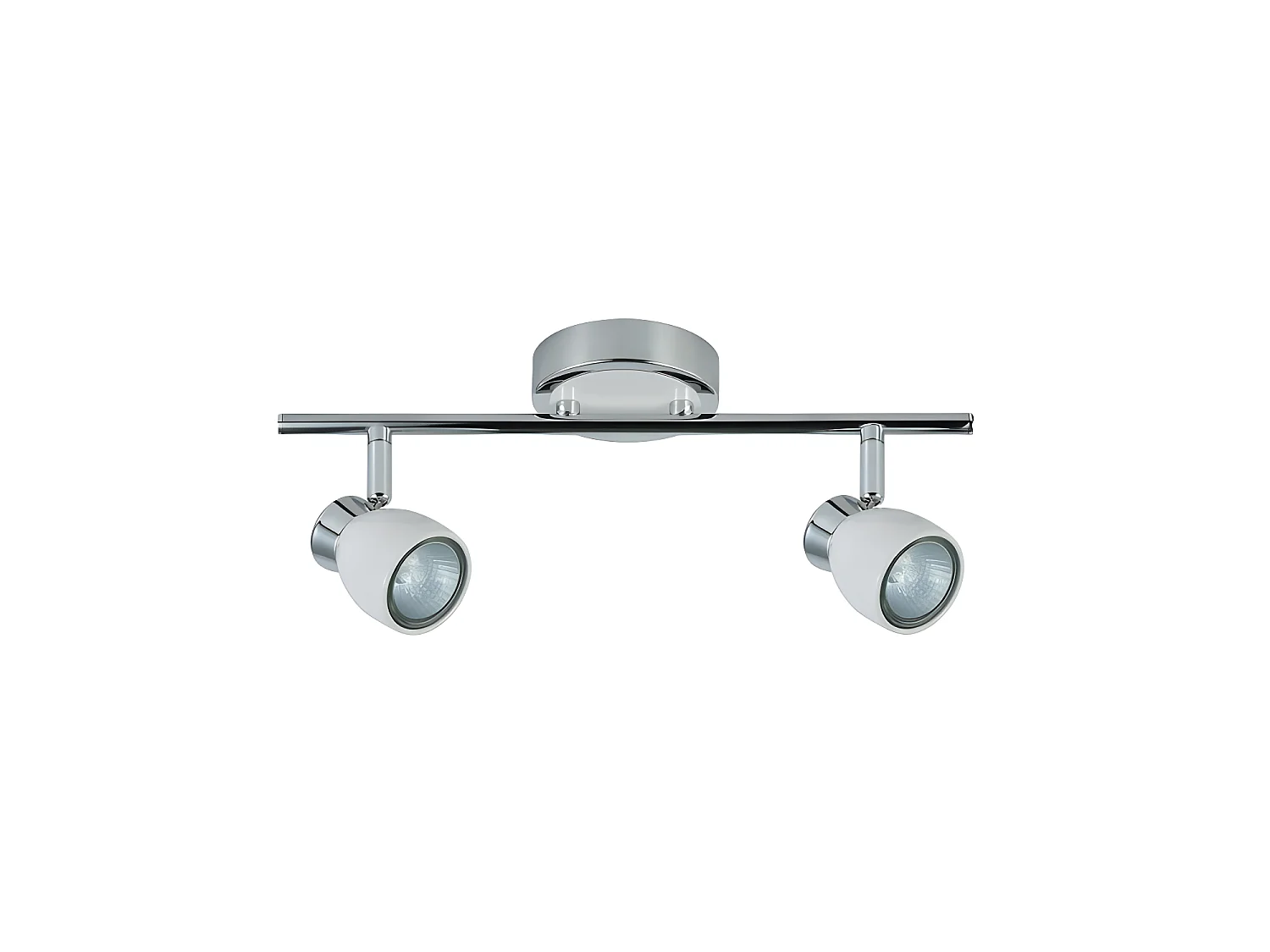 Regleta Para Baño Modelo Chacho Con 2 Focos Orientables Blanco-cromo