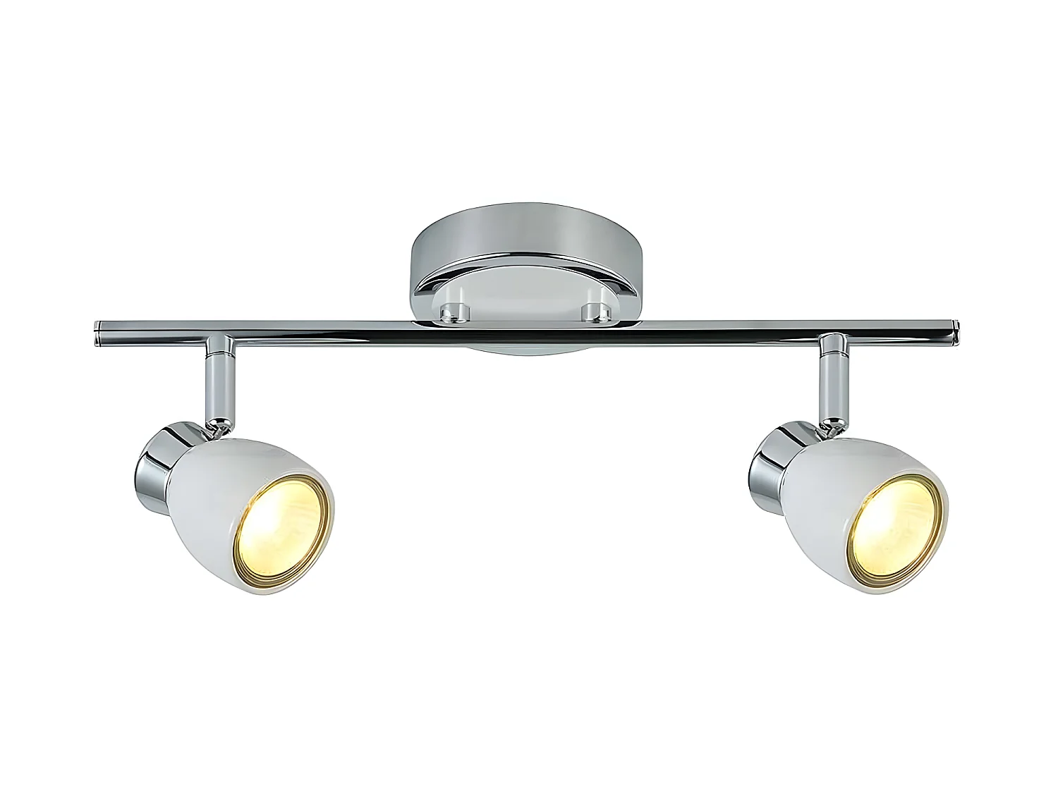 Regleta Para Baño Modelo Chacho Con 2 Focos Orientables Blanco-cromo