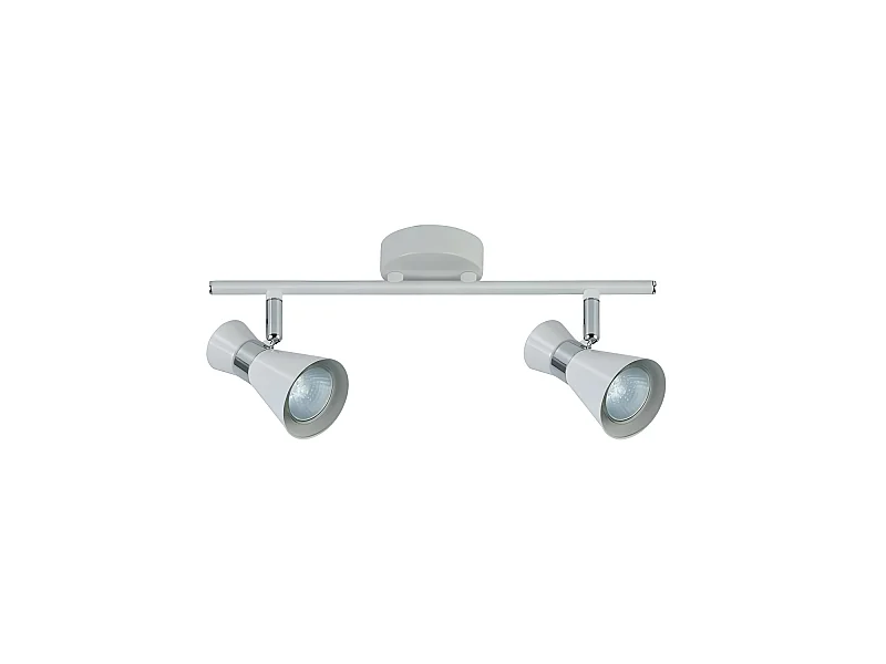 Regleta 2 Luces Modelo Maximo Para Baño, Blanco-cromo