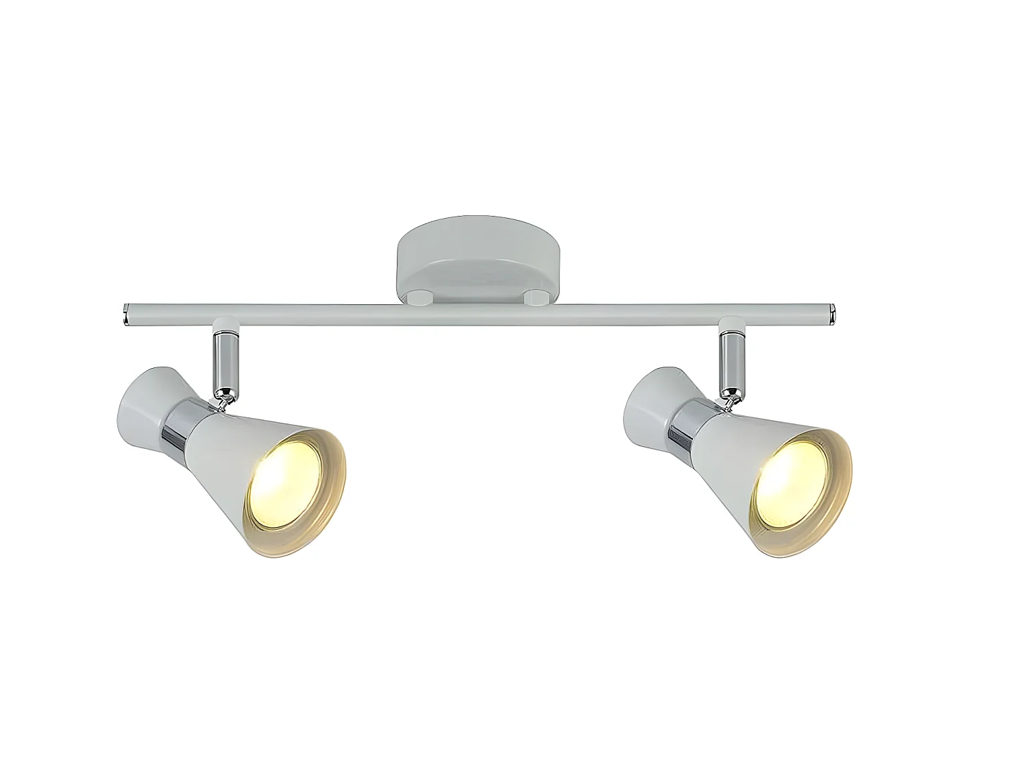 Regleta 2 Luces Modelo Maximo Para Baño, Blanco-cromo