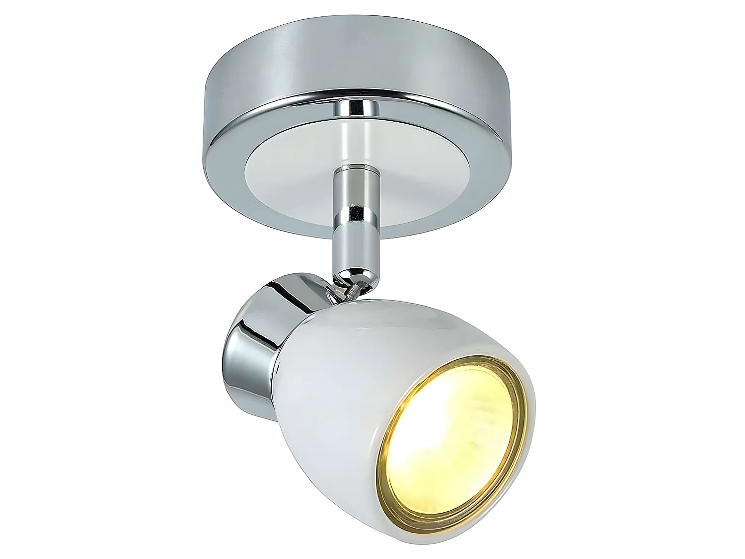 Foco Orientable Para Baño Modelo Chacho Blanco-cromo