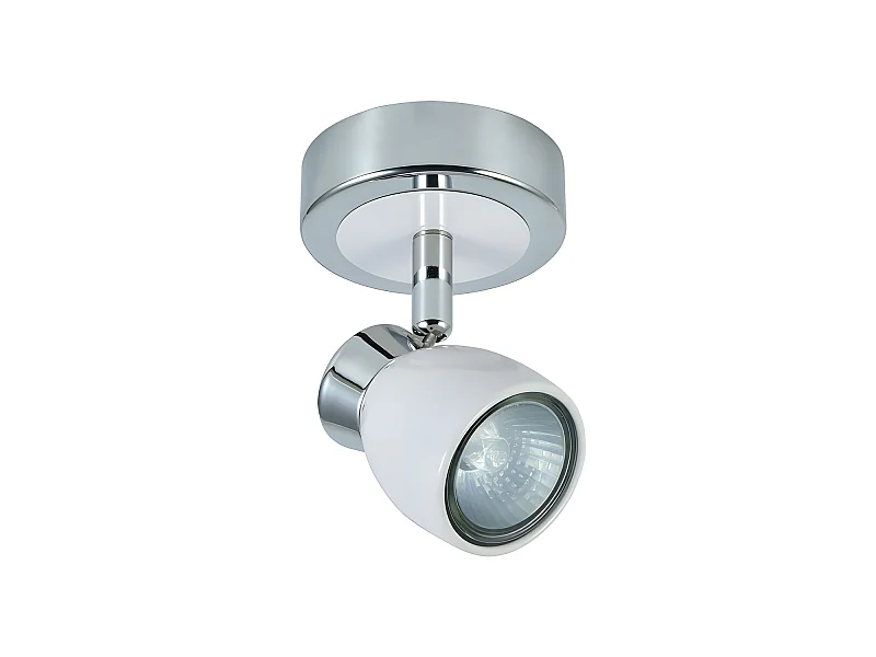 Foco Orientable Para Baño Modelo Chacho Blanco-cromo