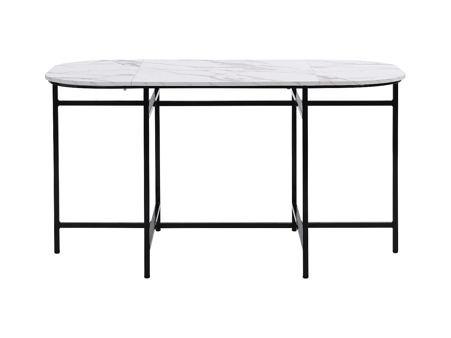 Ensemble table et 6 chaises - chaises avec coussin d'assise et dossier - noir