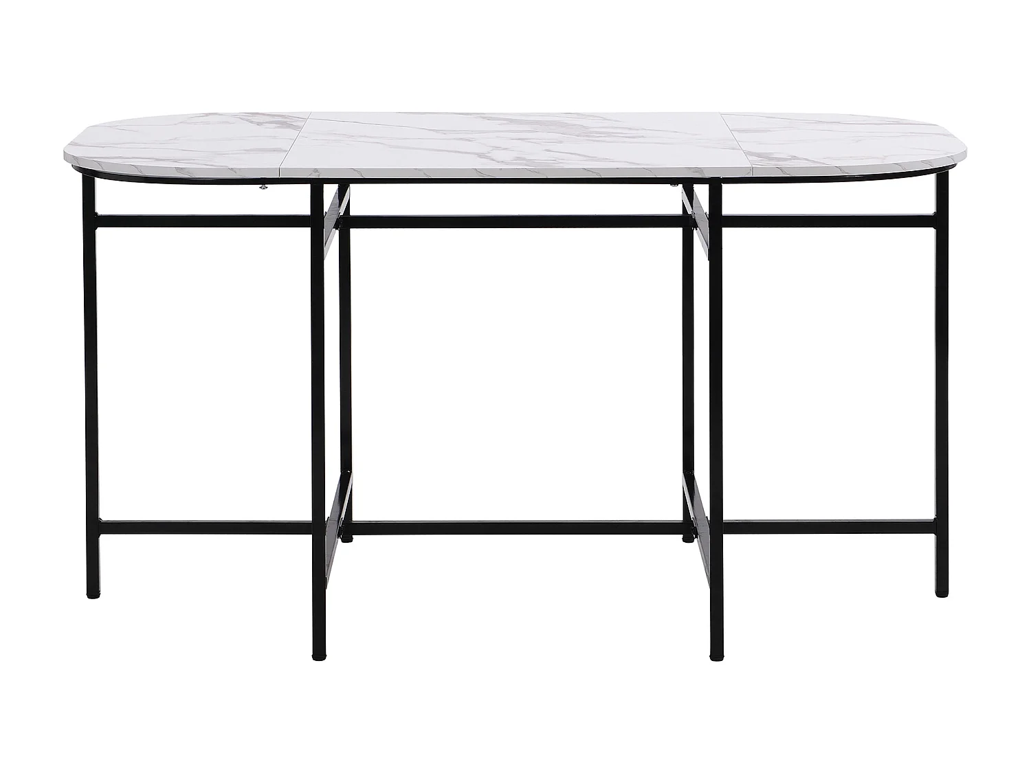 Set tafel en 6 stoelen - stoelen met zitkussen en rugleuning - zwart