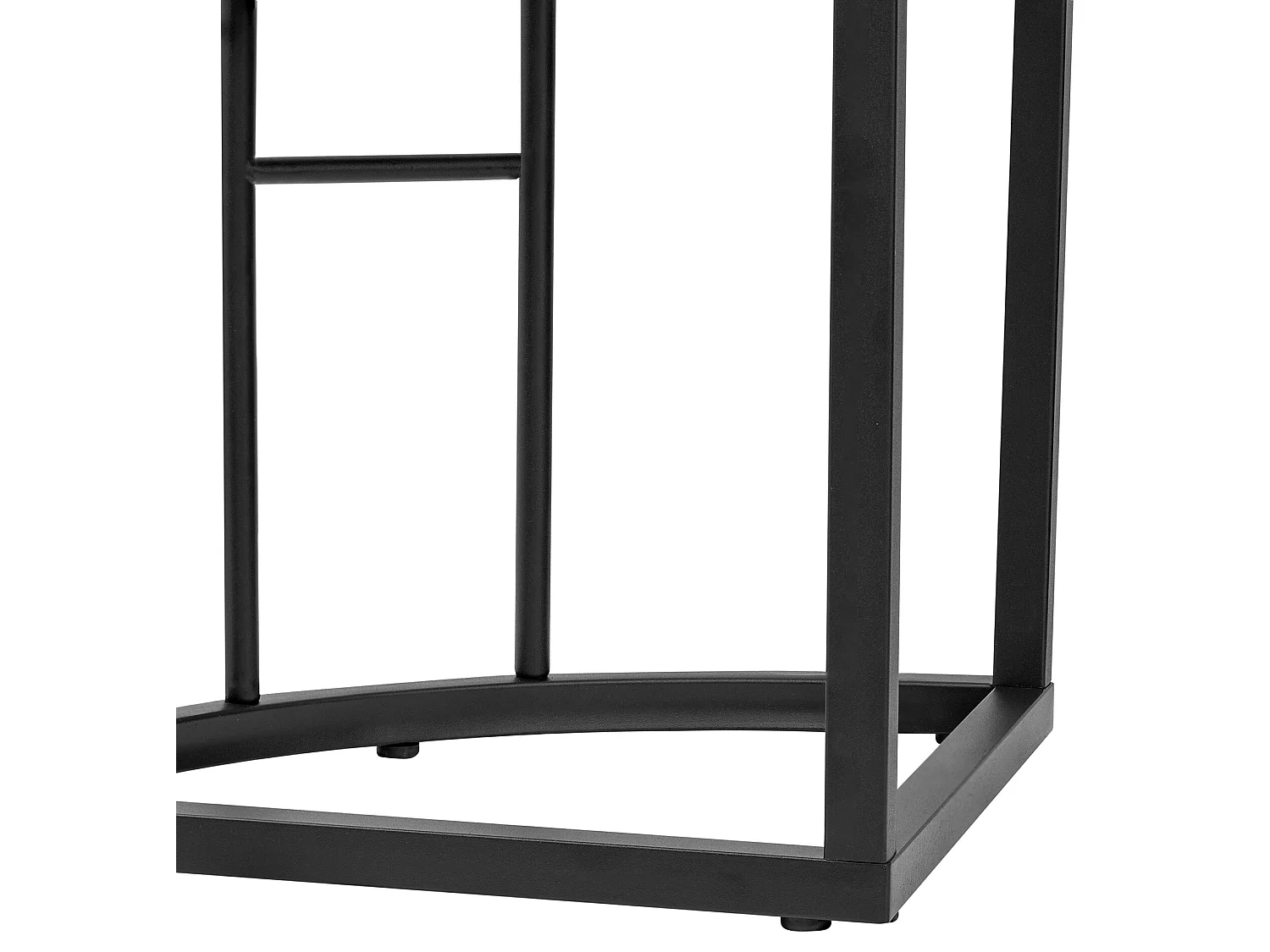 Ensemble table et 6 chaises - table placage à motif de marbre - chaises avec coussin d'assise - structure en métal - Noir