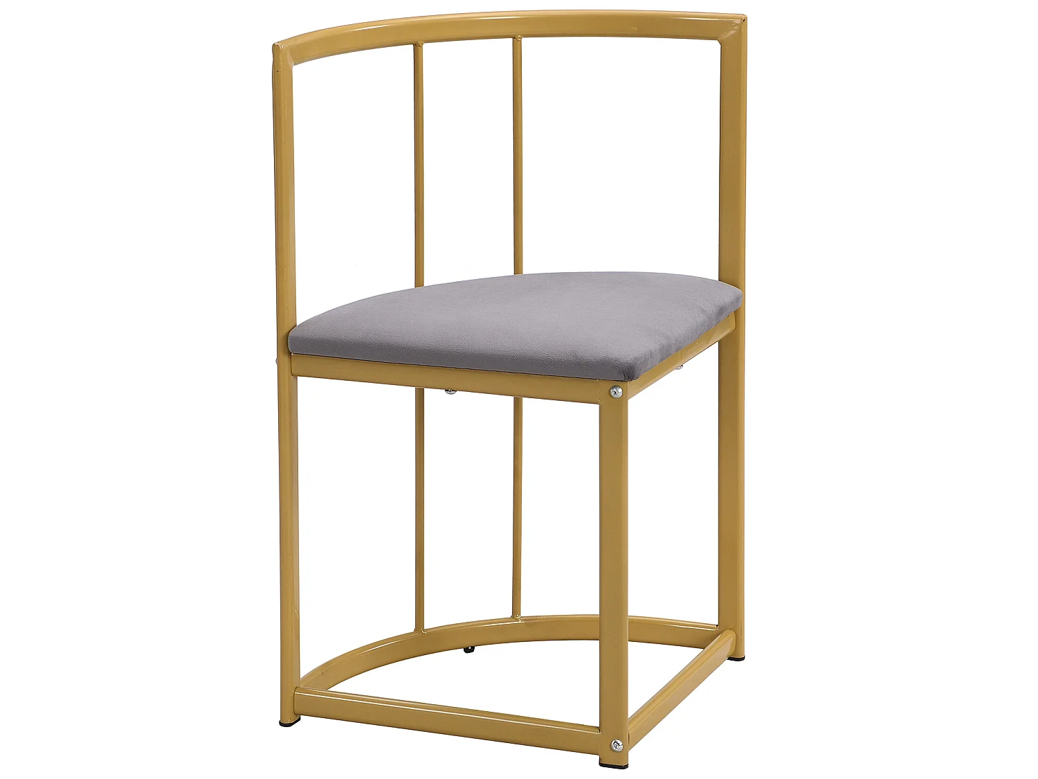 Set tafel en 6 stoelen - stoelen met zitkussen en rugleuning - goud