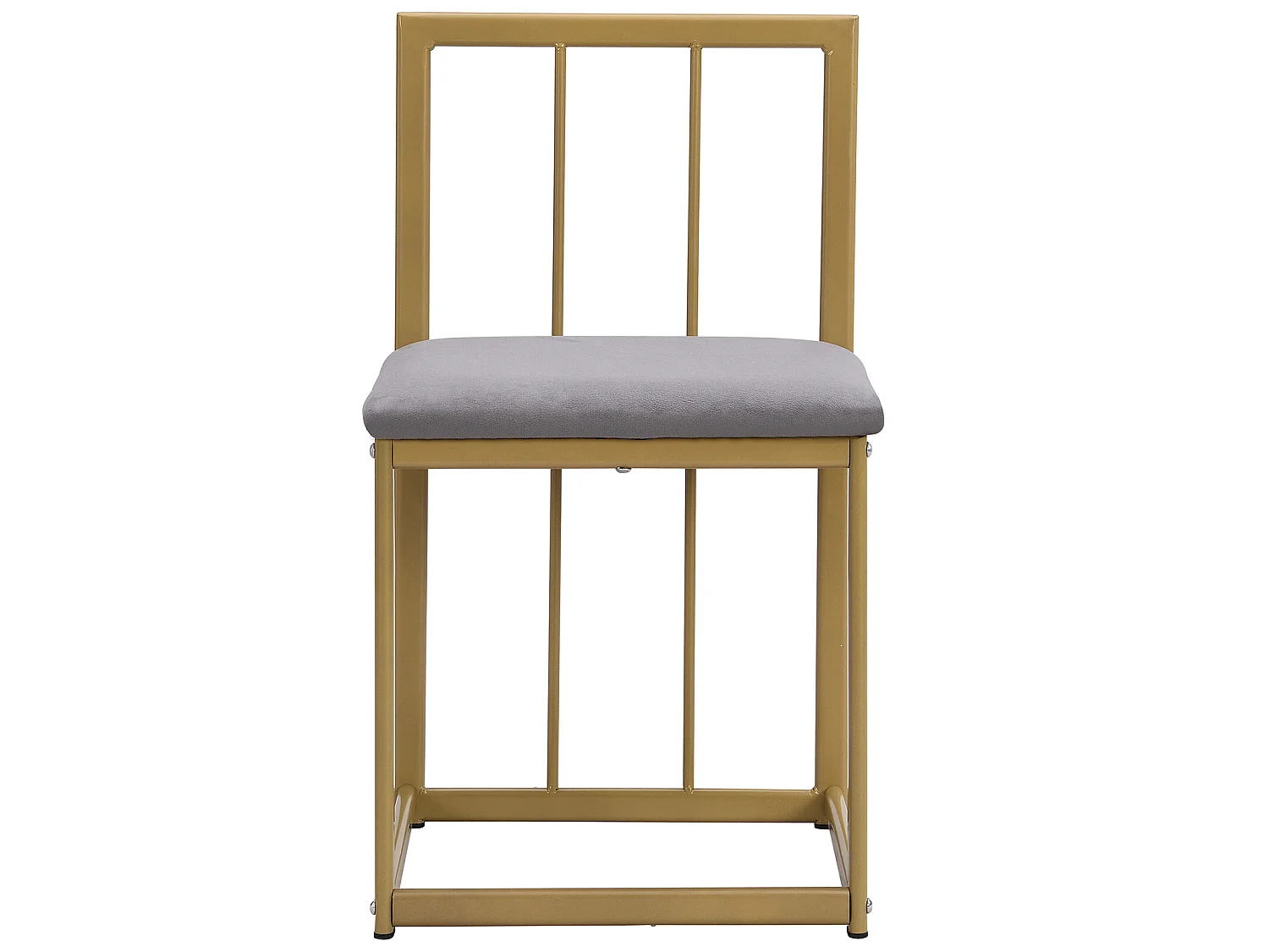 Set tafel en 6 stoelen - stoelen met zitkussen en rugleuning - goud