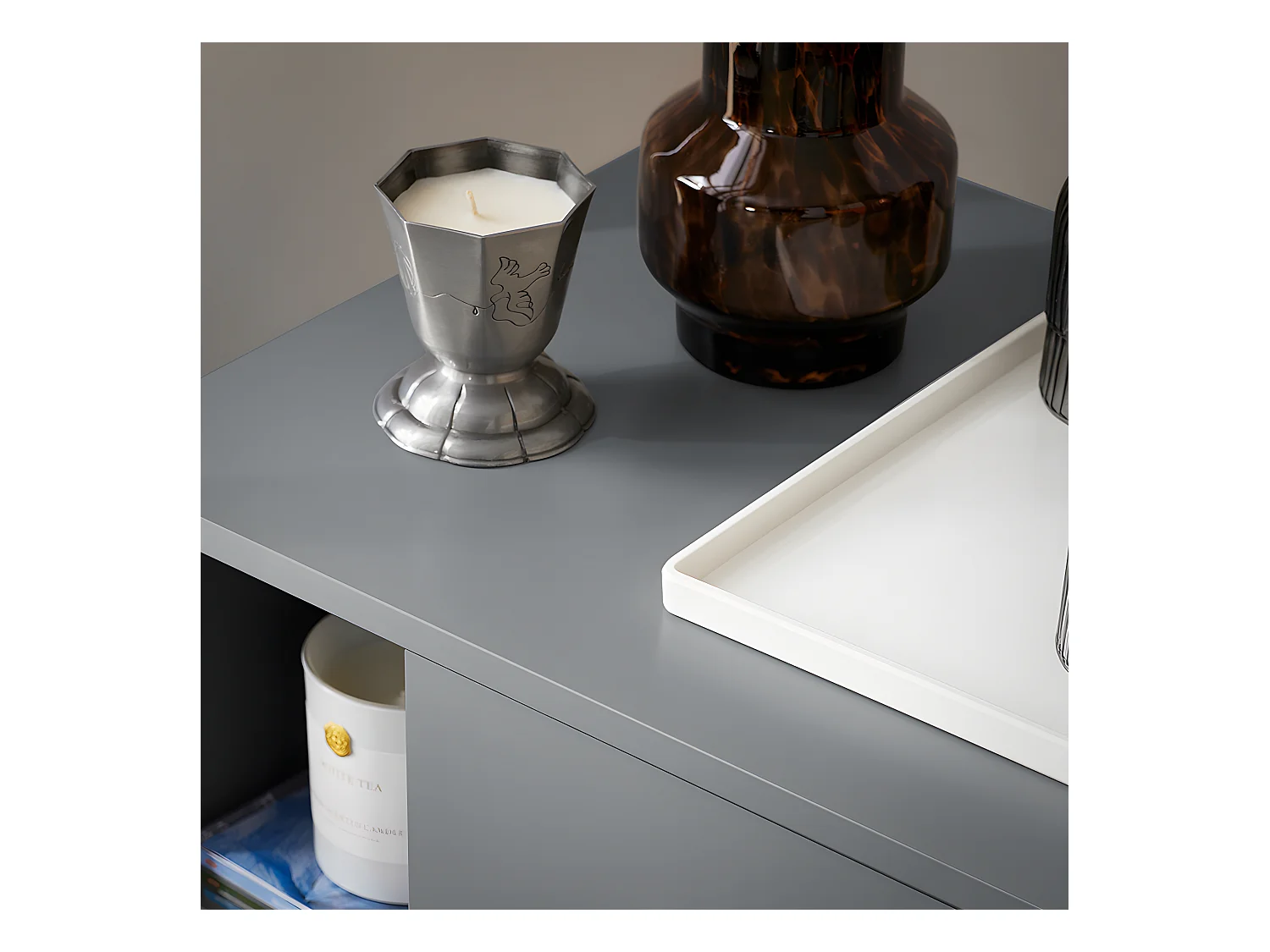 Stolik nocny z 3 szufladami, stolik kawowy FBT95-HG