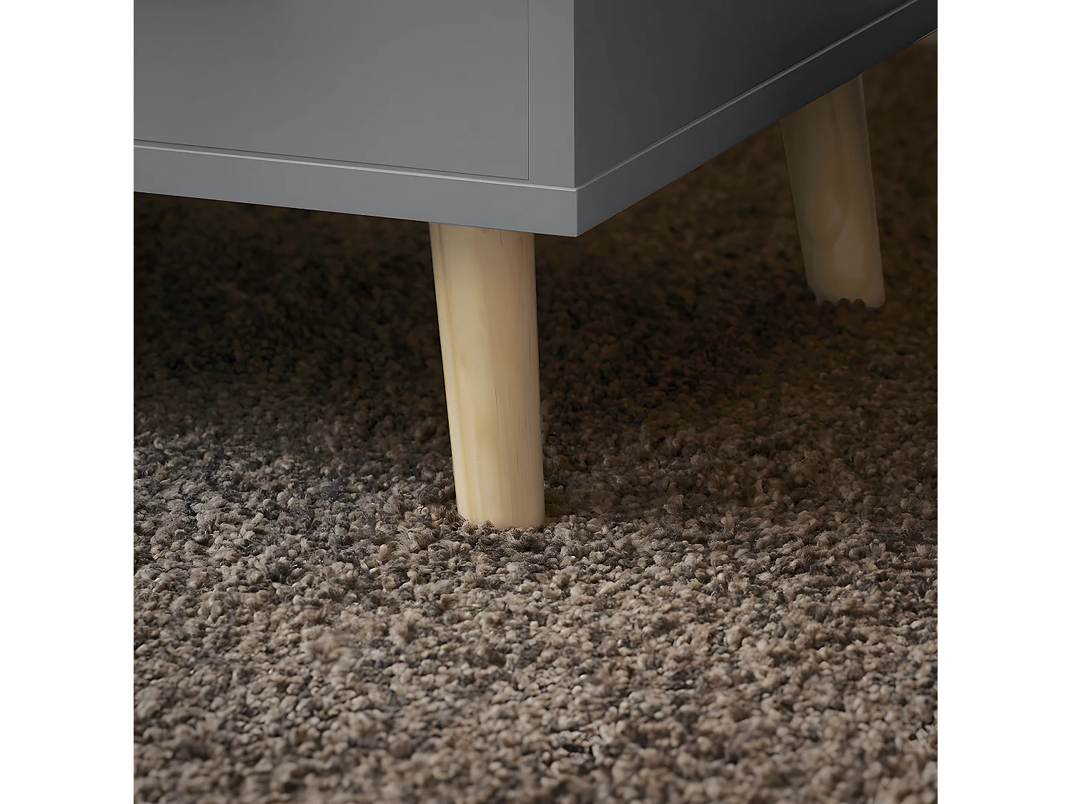 SoBuy Table d’Appoint Bout de Canapé Table de Chevet Table de Nuit avec 3 tiroirs et 2 étagères de Rangement - Gris, 48x40x60 cm, FBT95-HG