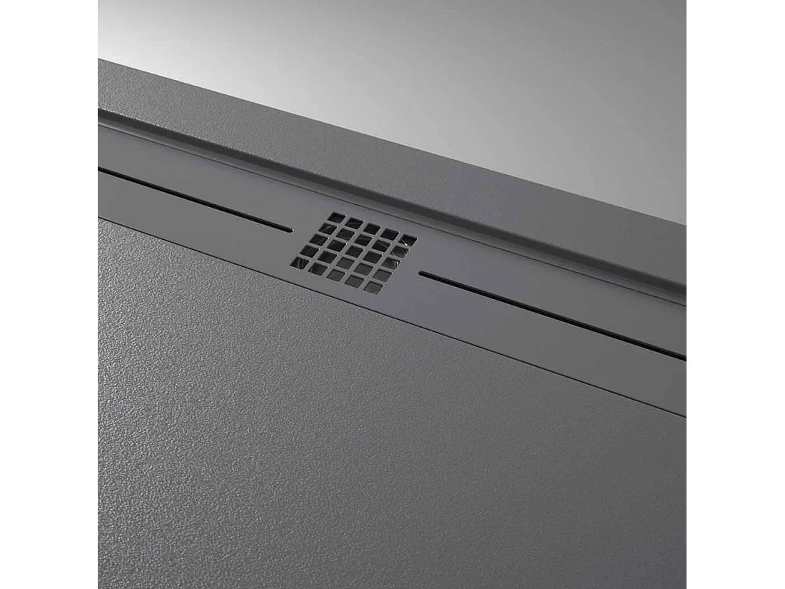 Plato de ducha pizarra ARCO NEGRO  70x80 cm rejilla color