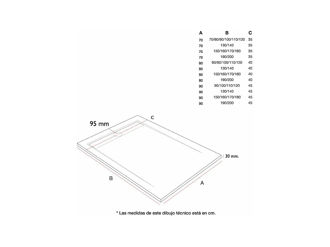 Mineralguss-Duschwanne extra flach ARCO Schieferoptik SAND 80x210 cm