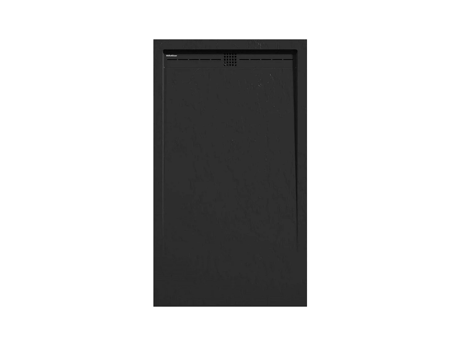 Mineralguss-Duschwanne extra flach ARCO Schieferoptik SCHWARZ 90x110 cm