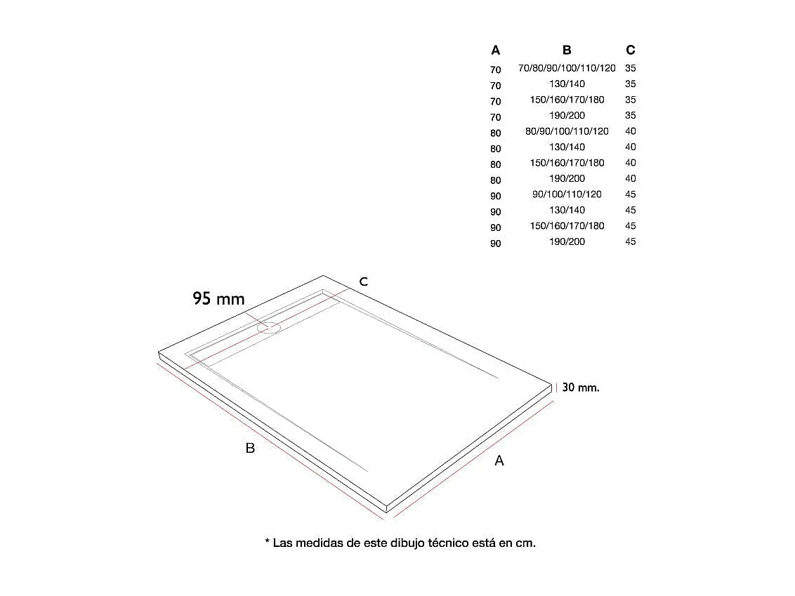 Plato de ducha pizarra ARCO CREMA  90x90 cm rejilla inox