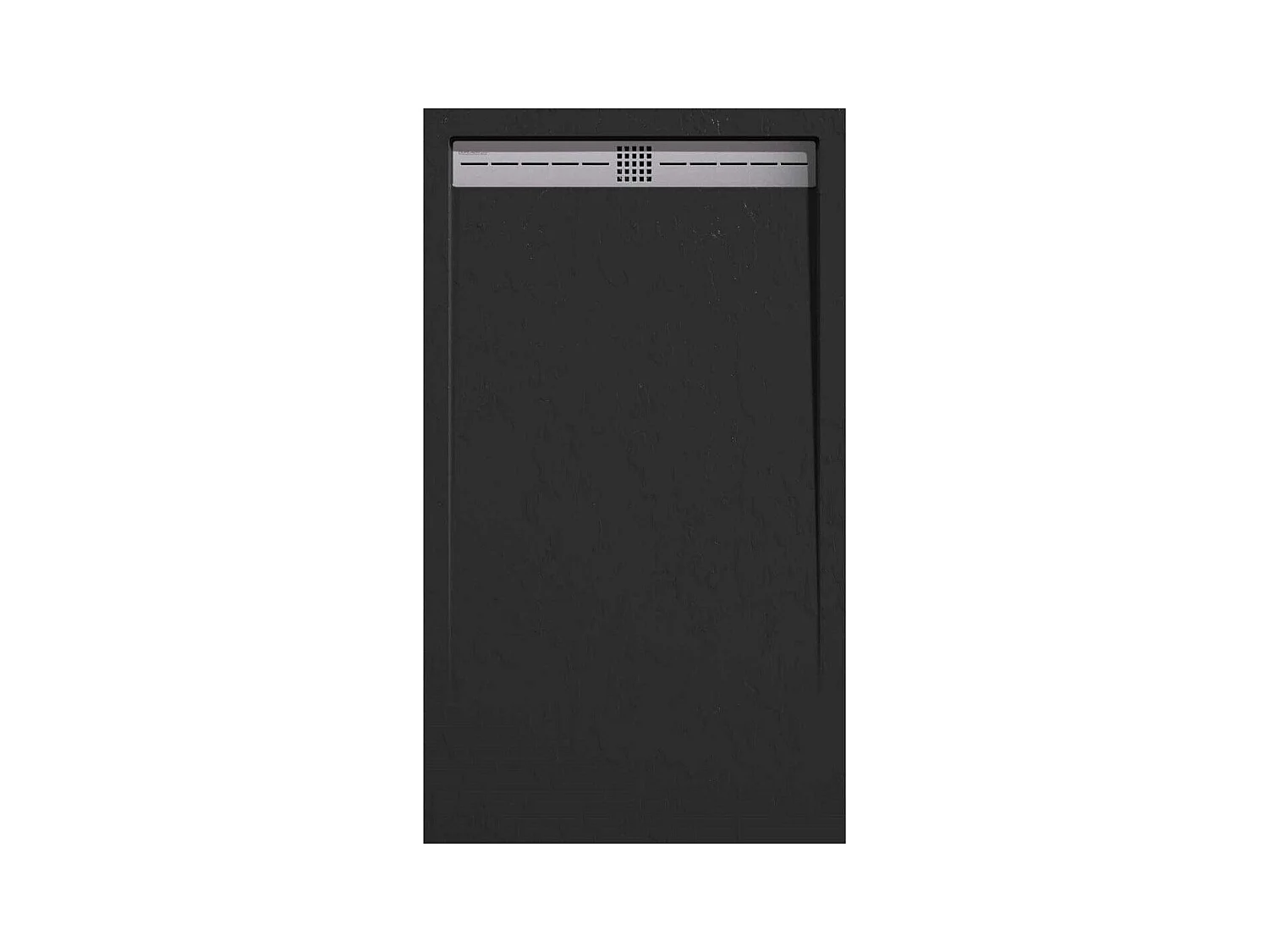 Mineralguss-Duschwanne extra flach ARCO Schieferoptik SCHWARZ 90x160 cm