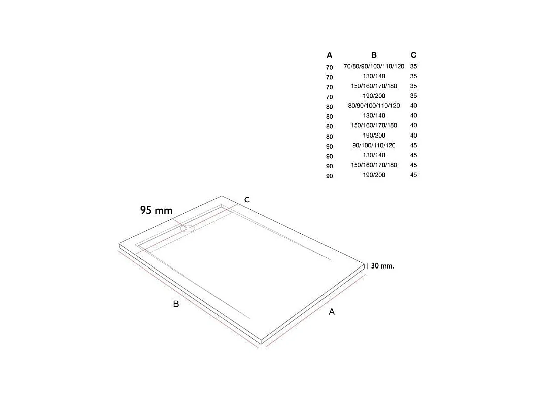 Mineralguss-Duschwanne extra flach ARCO Schieferoptik SCHWARZ 90x140 cm