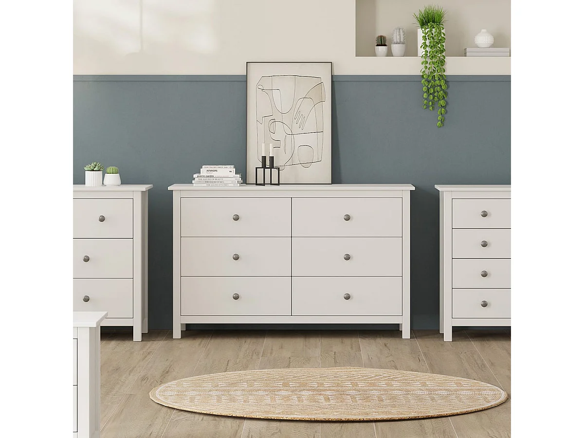 Ladekast Berna - 130x45x80cm - Wit